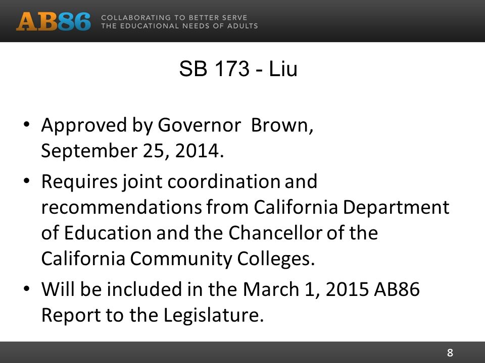 SB Liu Approved by Governor Brown, September 25, 2014.