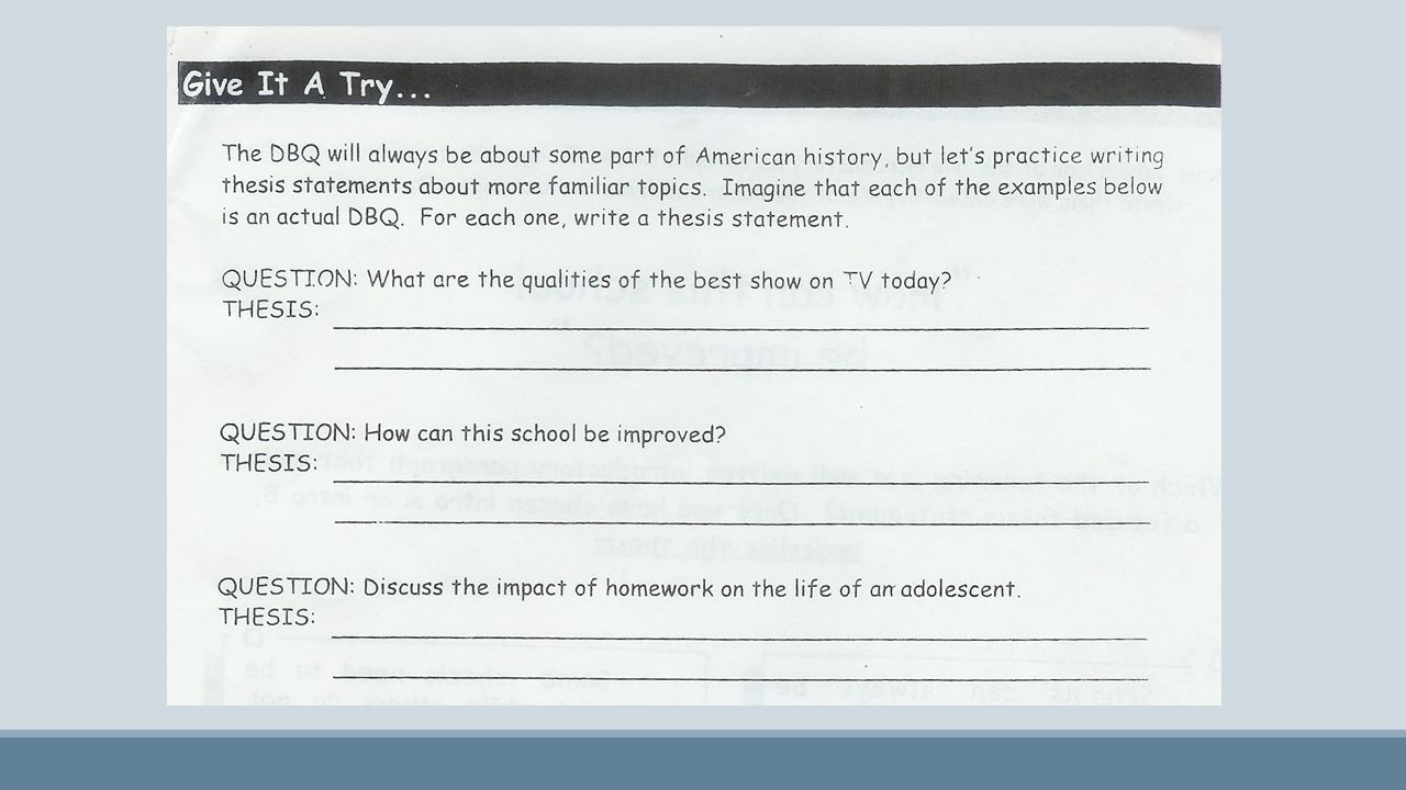 dbq response essay example Every dbq example essay you could ever need, by exam you can also look at older college board us history dbq example response sets, all the way back to 2003. dbq response essay example Every dbq example essay you could ever need, by exam you can also look at older college board us history dbq example response sets, all the way back to 2003.