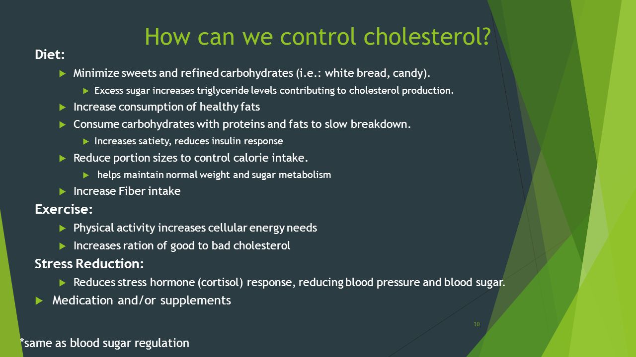 How can we control cholesterol.