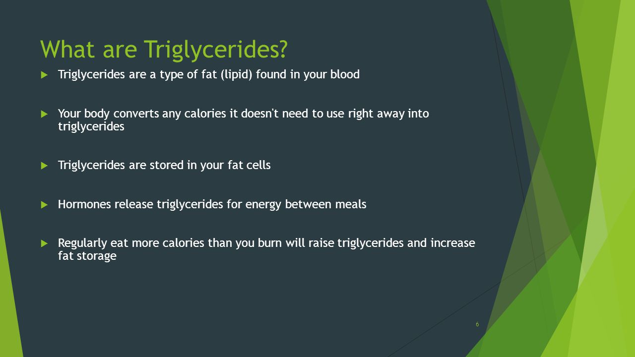 What are Triglycerides.