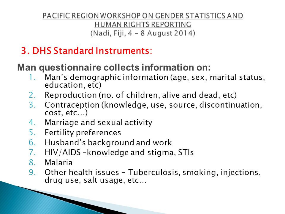 programme session 7 presentation by kaobari matikarai spc demographic information questionnaire