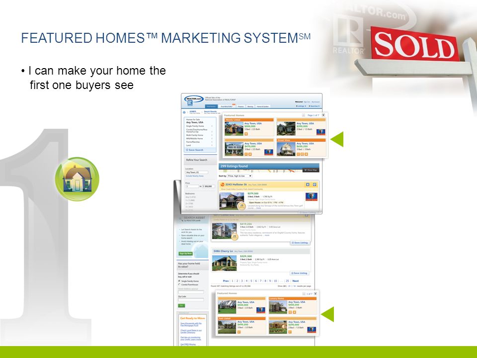 I can make your home the first one buyers see FEATURED HOMES™ MARKETING SYSTEM SM