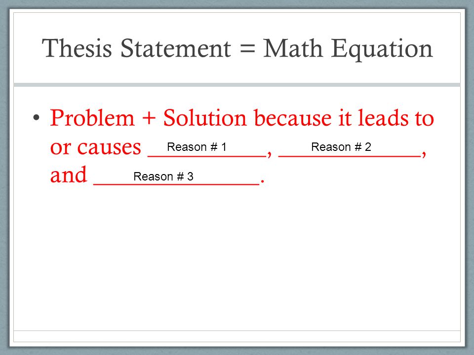 Samples Of A Thesis Statement