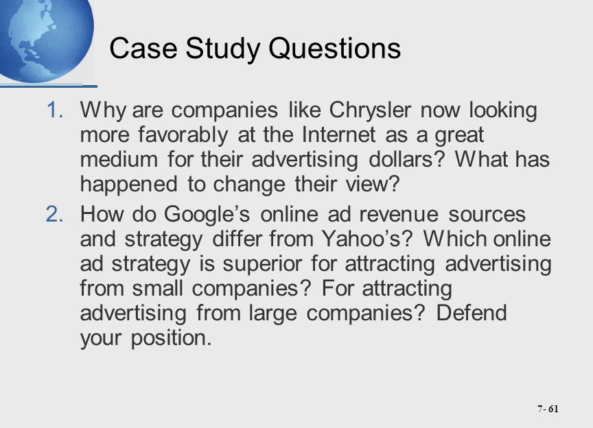 Yahoo google and chrysler case study #2