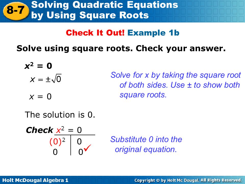 Solving Quadratic Equations With Square Roots Worksheet Answers Examples Of Equations Solving Quadratic With Square Roots