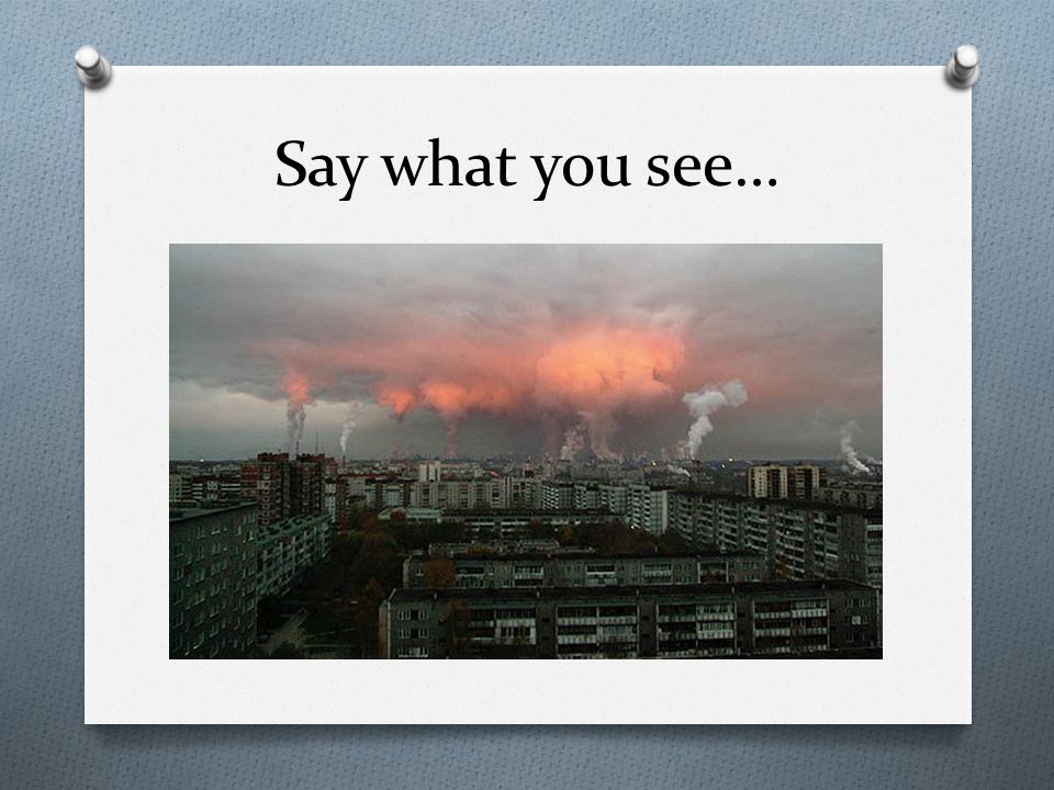 Say what you see…