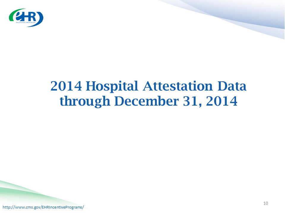Hospital Attestation Data through December 31,