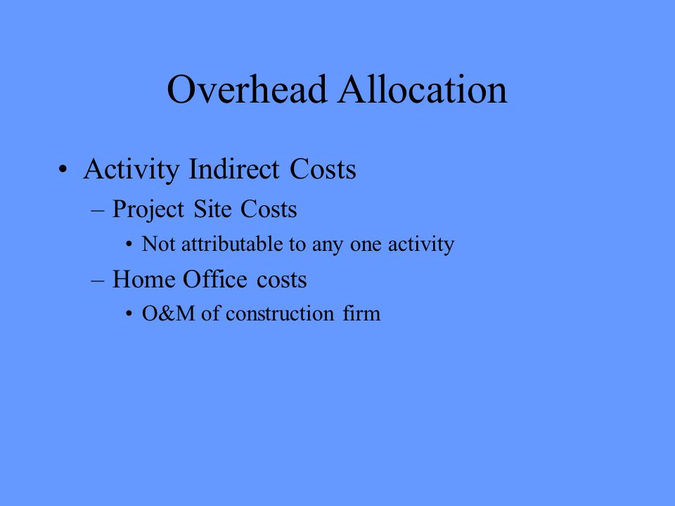 Project home site costs Project home site costs