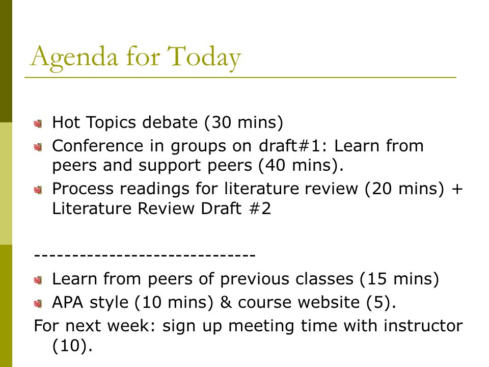 apa format literature review