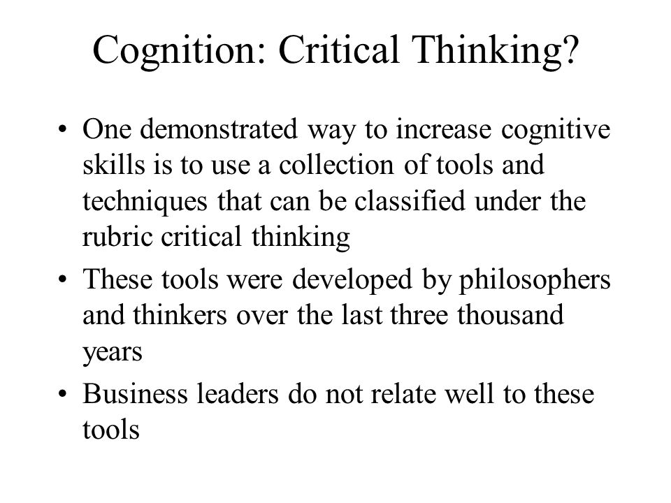 Critical Thinking Essays