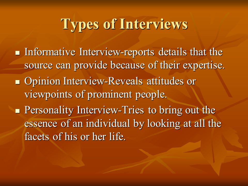 informative interview