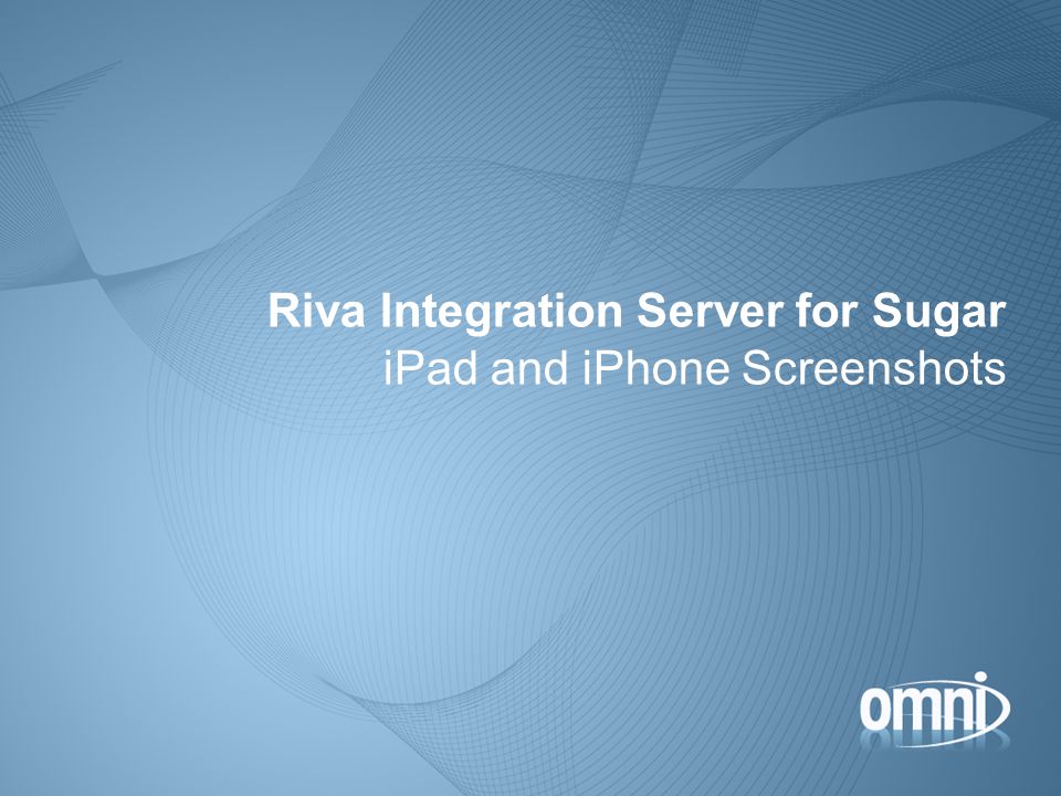 Riva Integration Server for Sugar iPad and iPhone Screenshots