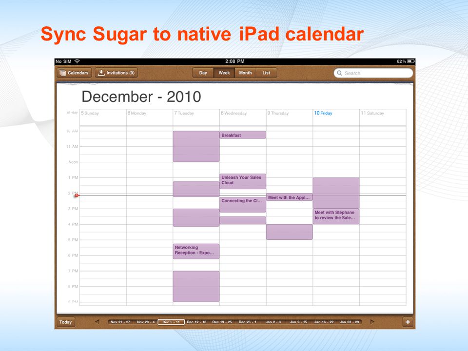 Sync Sugar to native iPad calendar