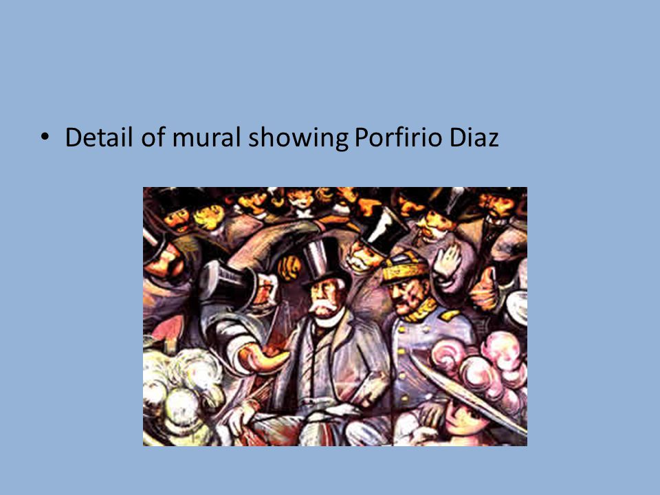 Detail of mural showing Porfirio Diaz