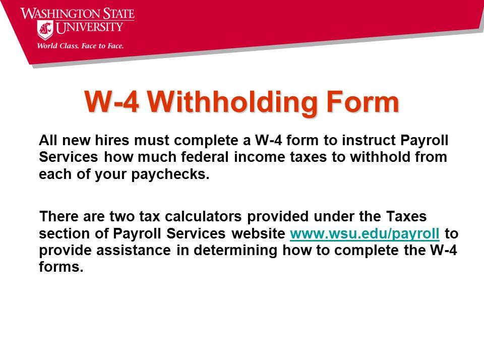 the staff of payroll services welcomes you to our new employee washington state w 4 form