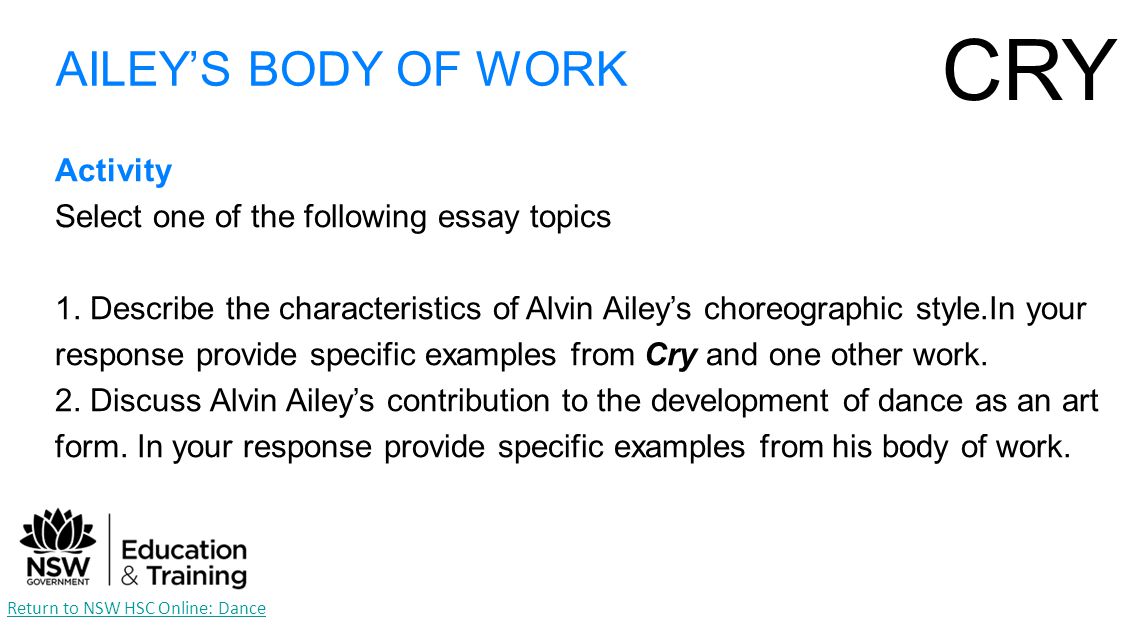 Activity Select one of the following essay topics 1.