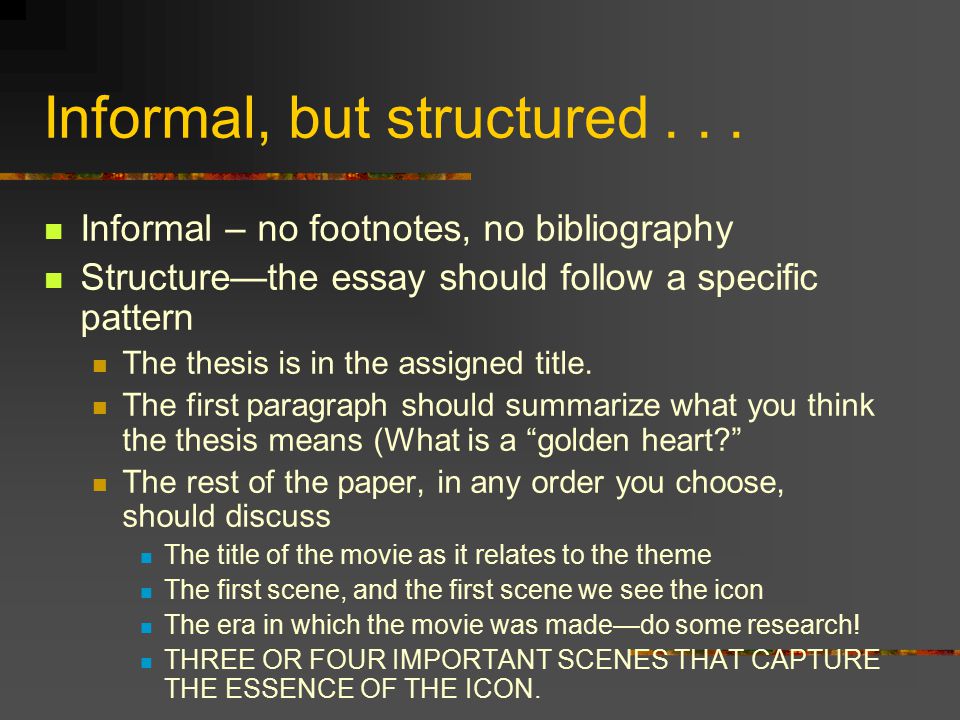 How To Write A Movie Essay