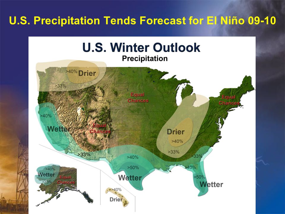 U.S. Precipitation Tends Forecast for El Niño 09-10