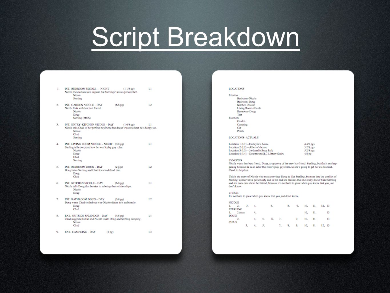 Script Breakdown