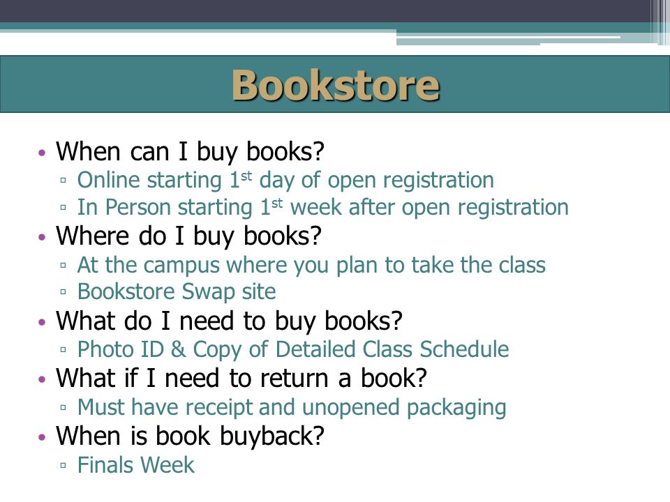When can I buy books.
