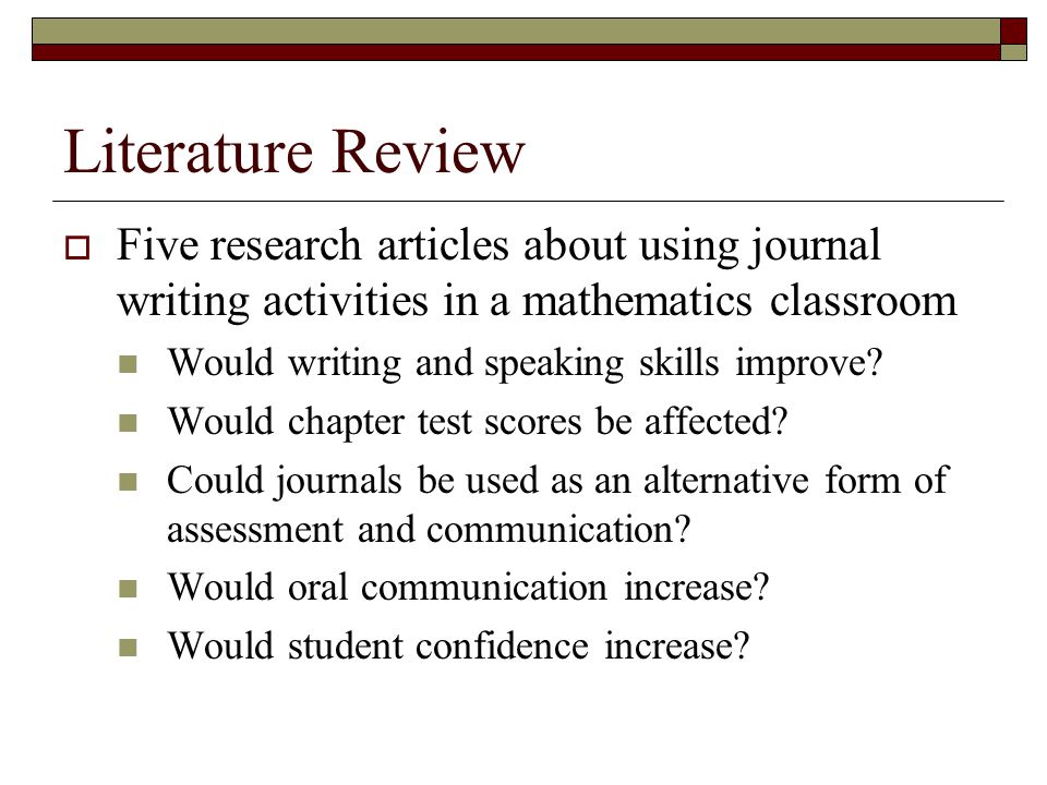 Literature Review Articles