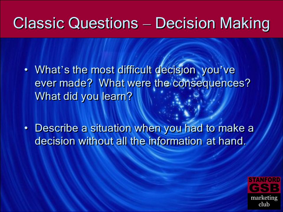 what is the most difficult situation you have faced