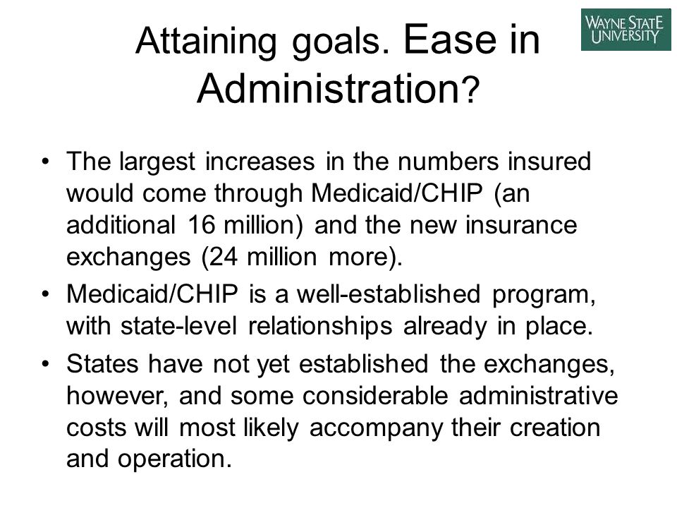 Attaining goals. Ease in Administration .