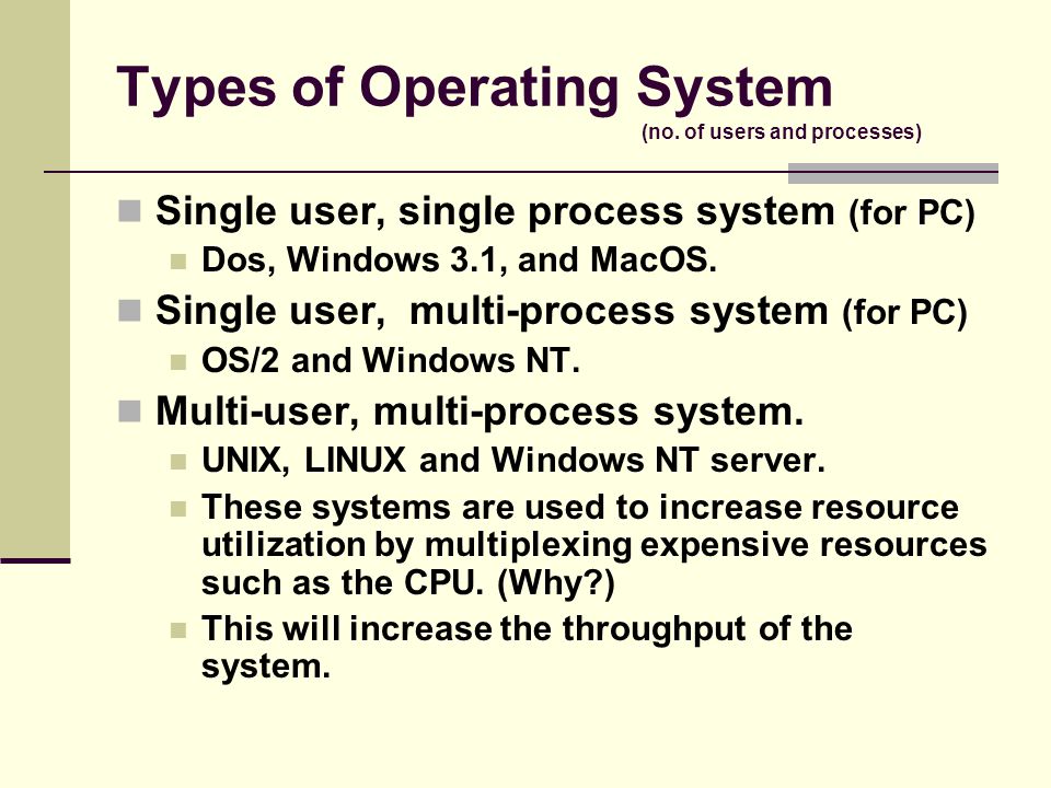 Types of Operating System (no.