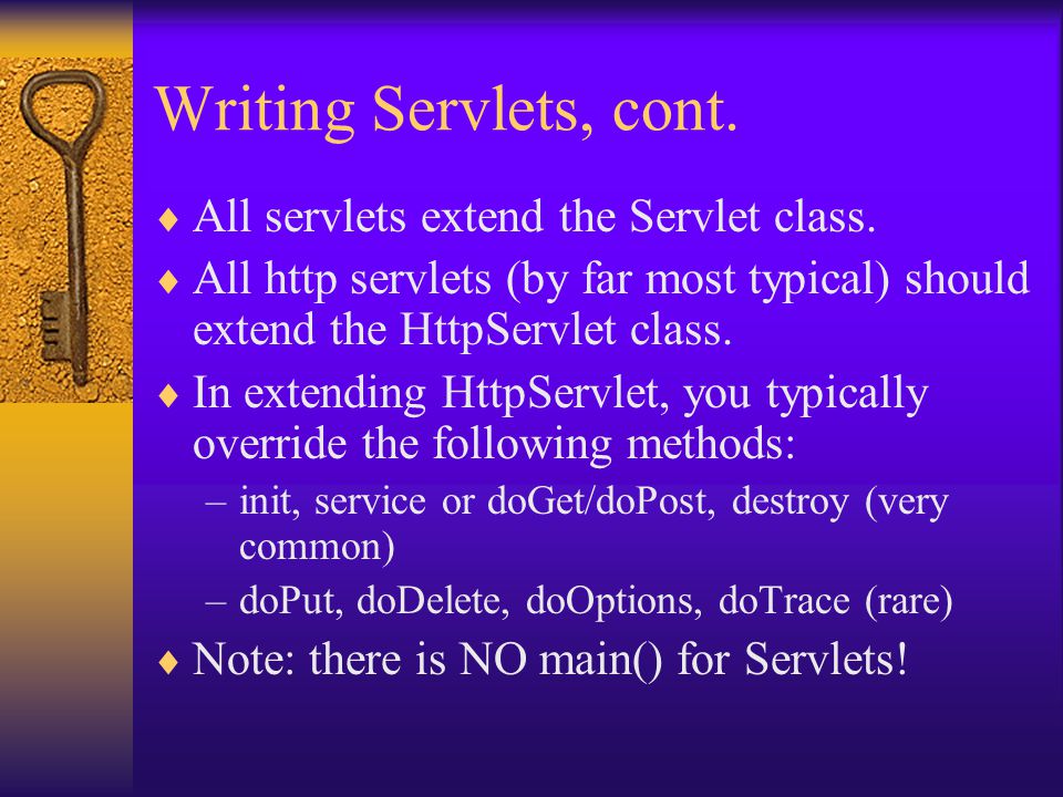 How to write a normal servlet program