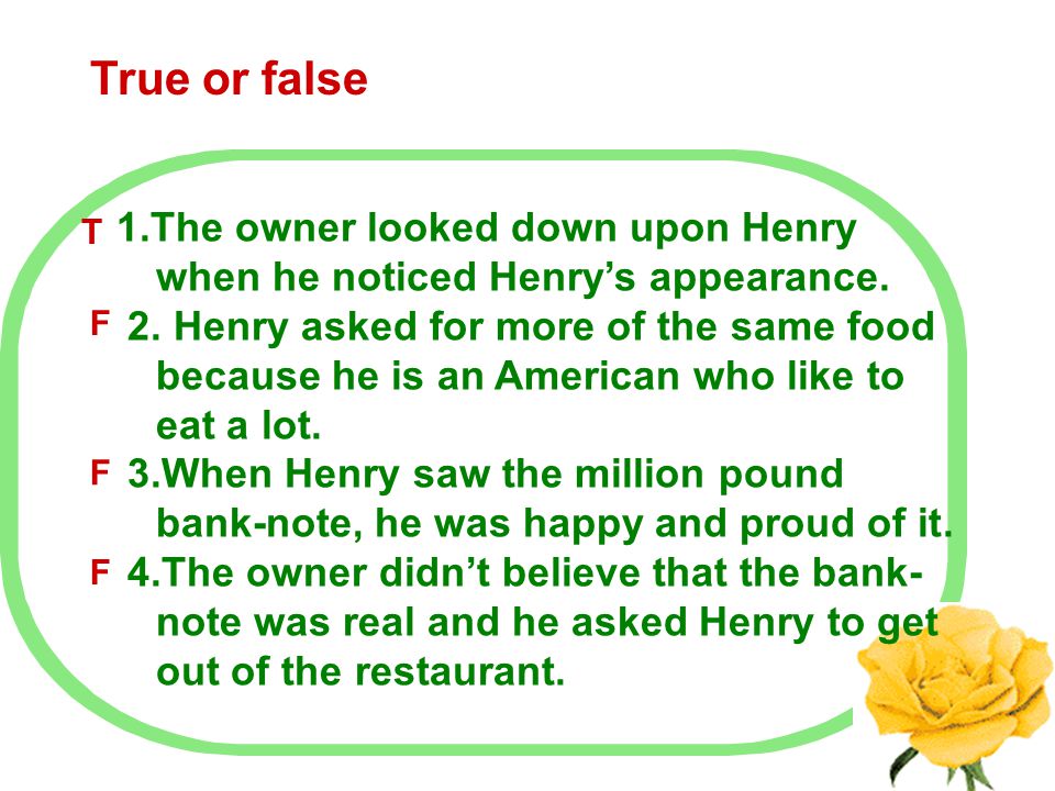 Why were the owner and hostess shocked when they saw the million pound bank-note in Henry’s hand.
