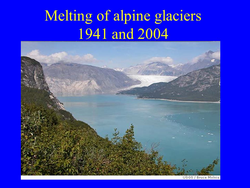 Melting of alpine glaciers 1941 and 2004