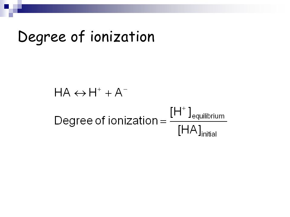 Degree of ionization
