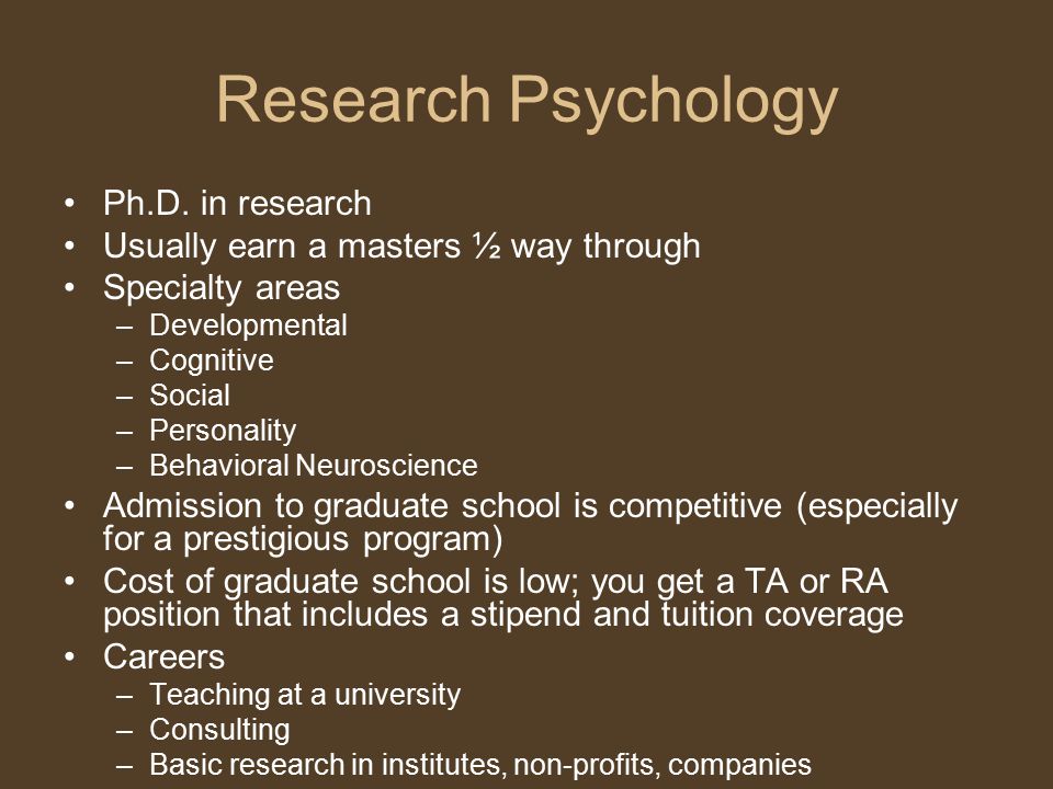 Research Psychology Ph.D.