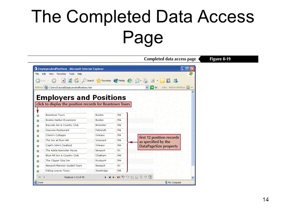 14 The Completed Data Access Page