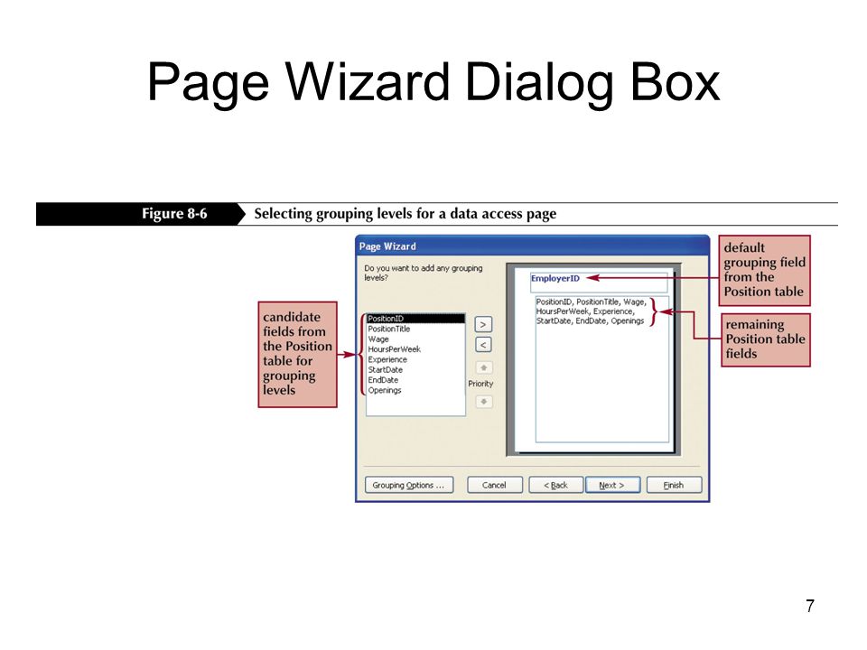 7 Page Wizard Dialog Box