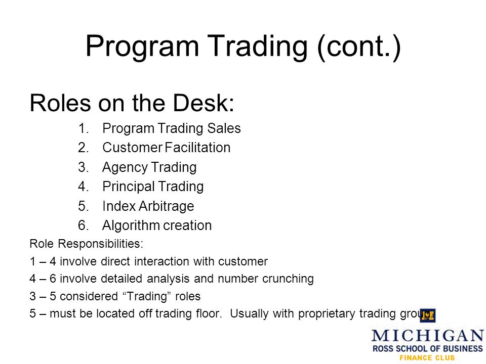 Sales Trading Breakout Michael Dalpe Finance Club 11 13 Ppt