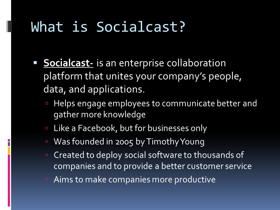What is Socialcast.