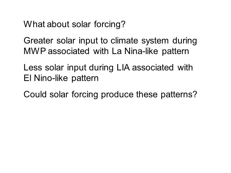 What about solar forcing.