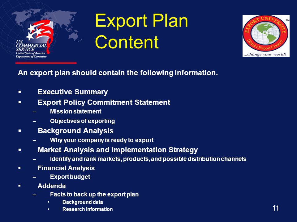 Developing an Export Strategy & Marketing Plan