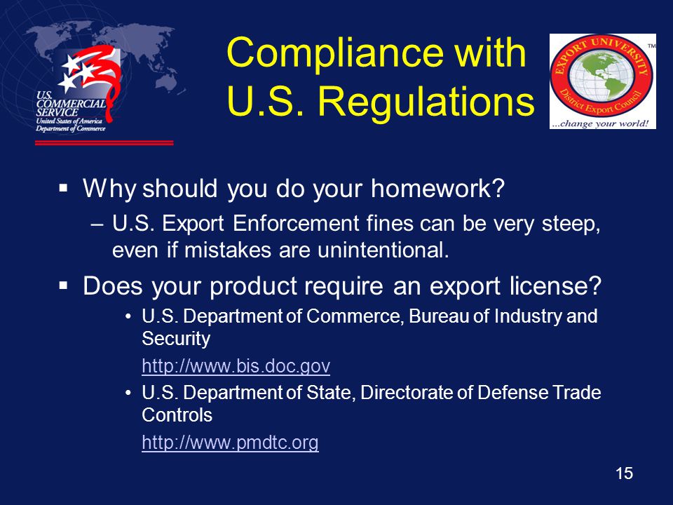 14 Complying with U.S. & Foreign Regulations
