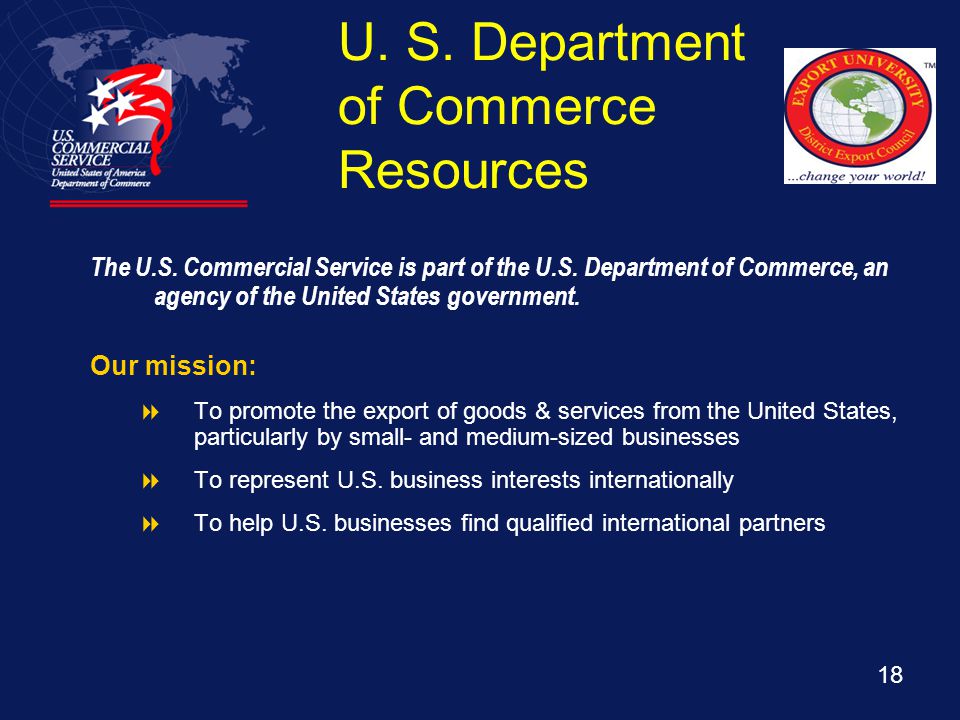 U.S. Commercial Service Assistance for Exporters