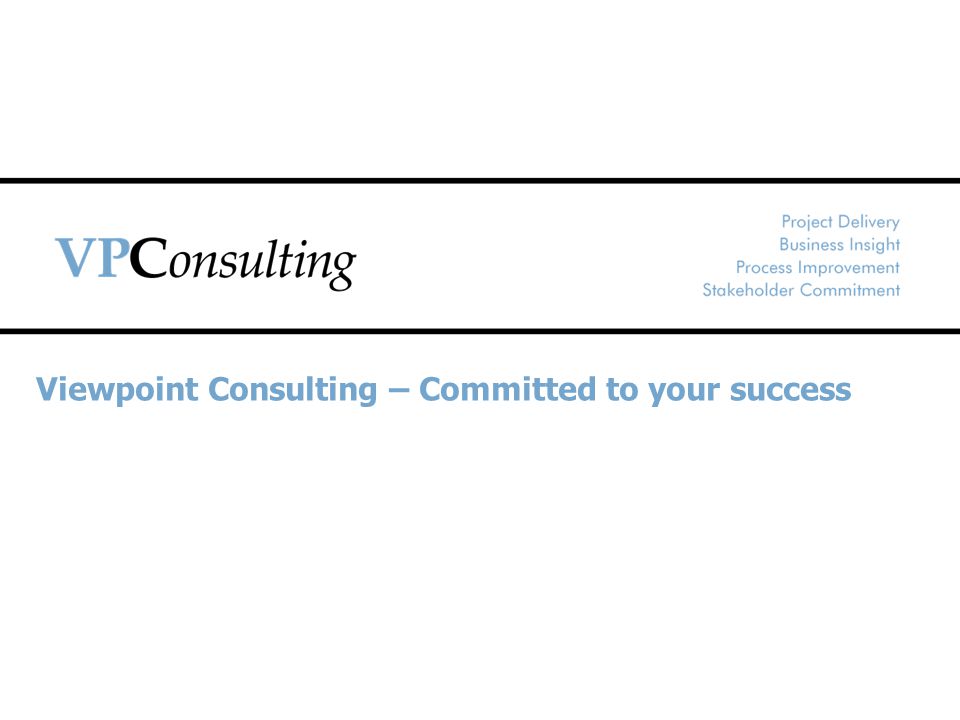 Viewpoint Consulting – Committed to your success