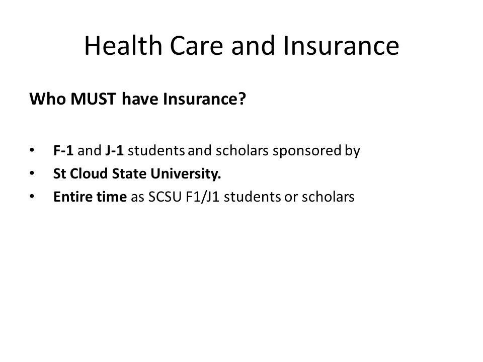 Health Care and Insurance Who MUST have Insurance.
