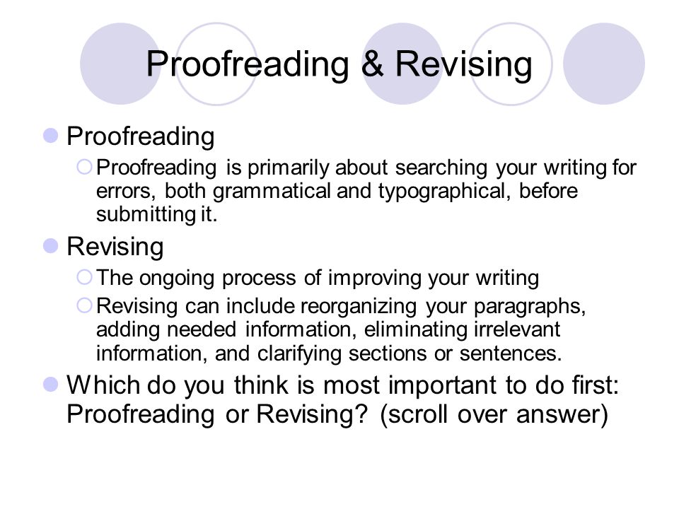 Proofreading Essay