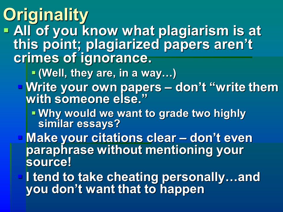 Write Your Own Essay