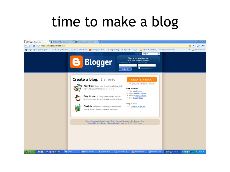 time to make a blog