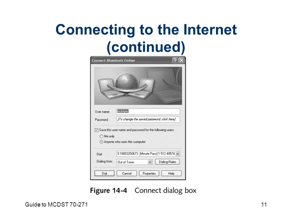 Guide to MCDST Connecting to the Internet (continued)
