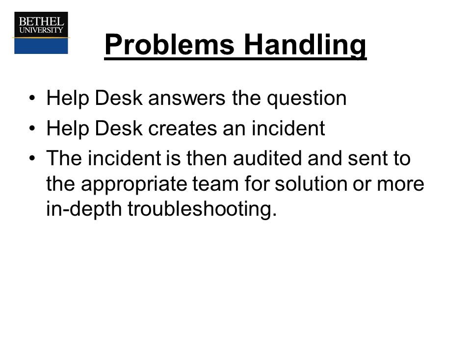 help desk problems help desk problems