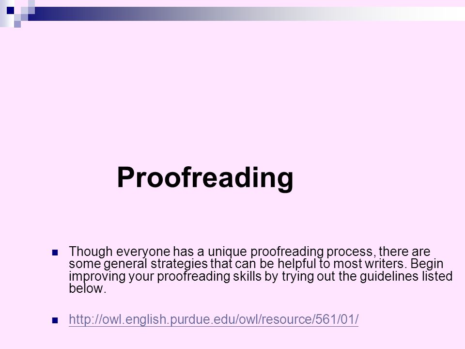 Proofreading a paper