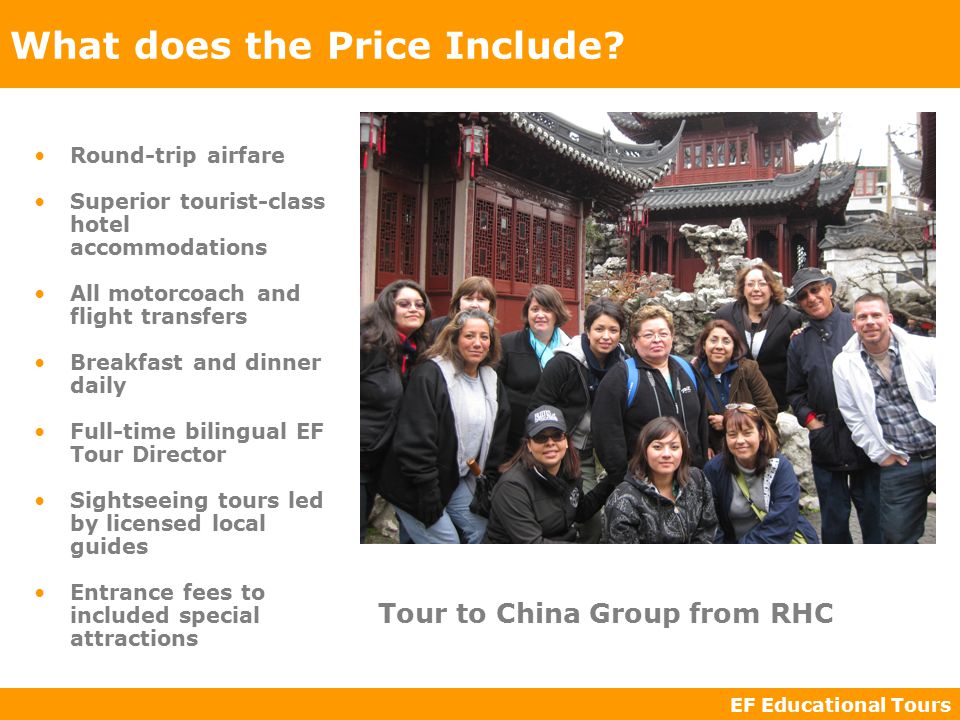 EF Educational Tours What does the Price Include.